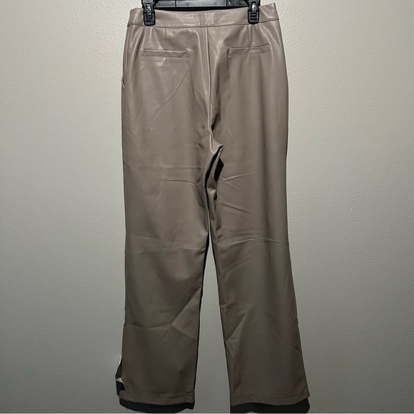 ASOS- NEW Straight Leg Neutral Faux Leather pants in Size U.S 8 - Picture 3 of 8
